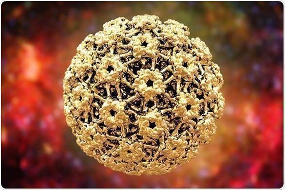 Lidský papilomavirus, který způsobuje výrůstky na kůži